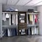Tuhome Plego 69in W, 118in W Drawers Closet System, 5 Shelves, 4 Hanging Rods, Three Drawers, Dark Walnut CLC5363 - alternate 3